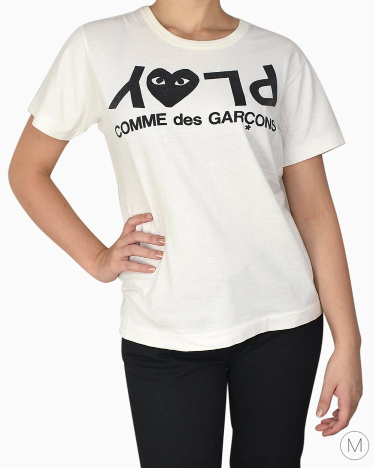 Camiseta Comme des Garçons Original Play Branca Feminina